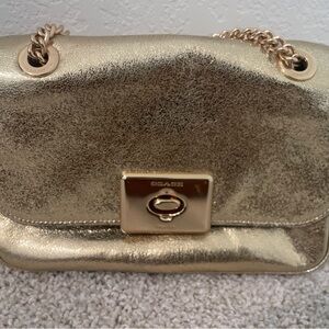 Coach Metallic Gold Shoulder Bag